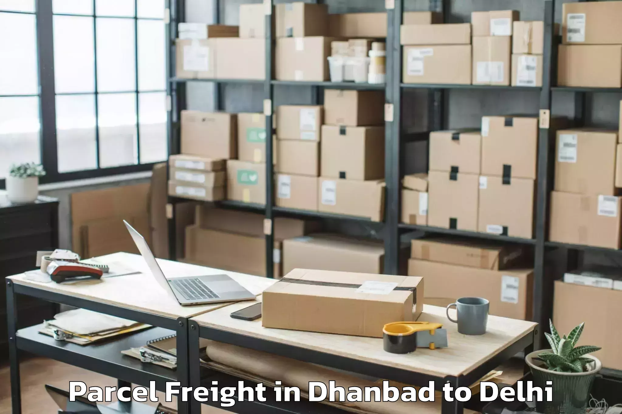 Book Your Dhanbad to East Delhi Parcel Freight Today